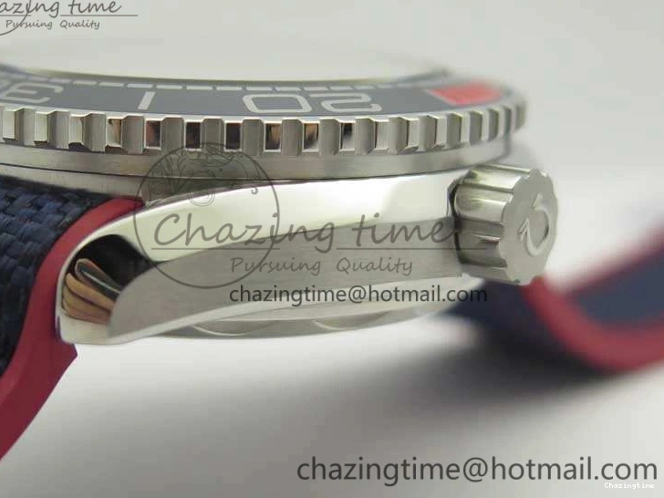 0125 Planet Ocean “Pyeongchang 2018” 43.5mm SS OMF 1:1 Best Edition Blue Dial On Nylon Strap A Soft 8082